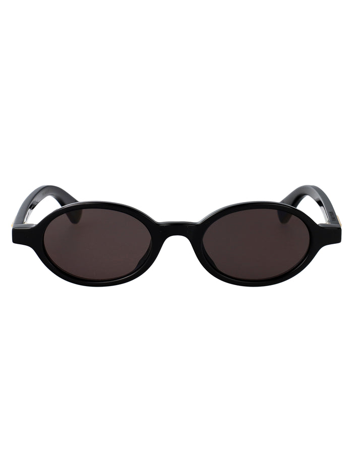 Black-black-grey Acetate Sunglasses