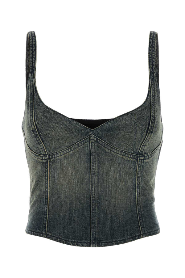 Balenciaga Exterior: 100% Cotton; Lining: 100% Cotton tank top in navy