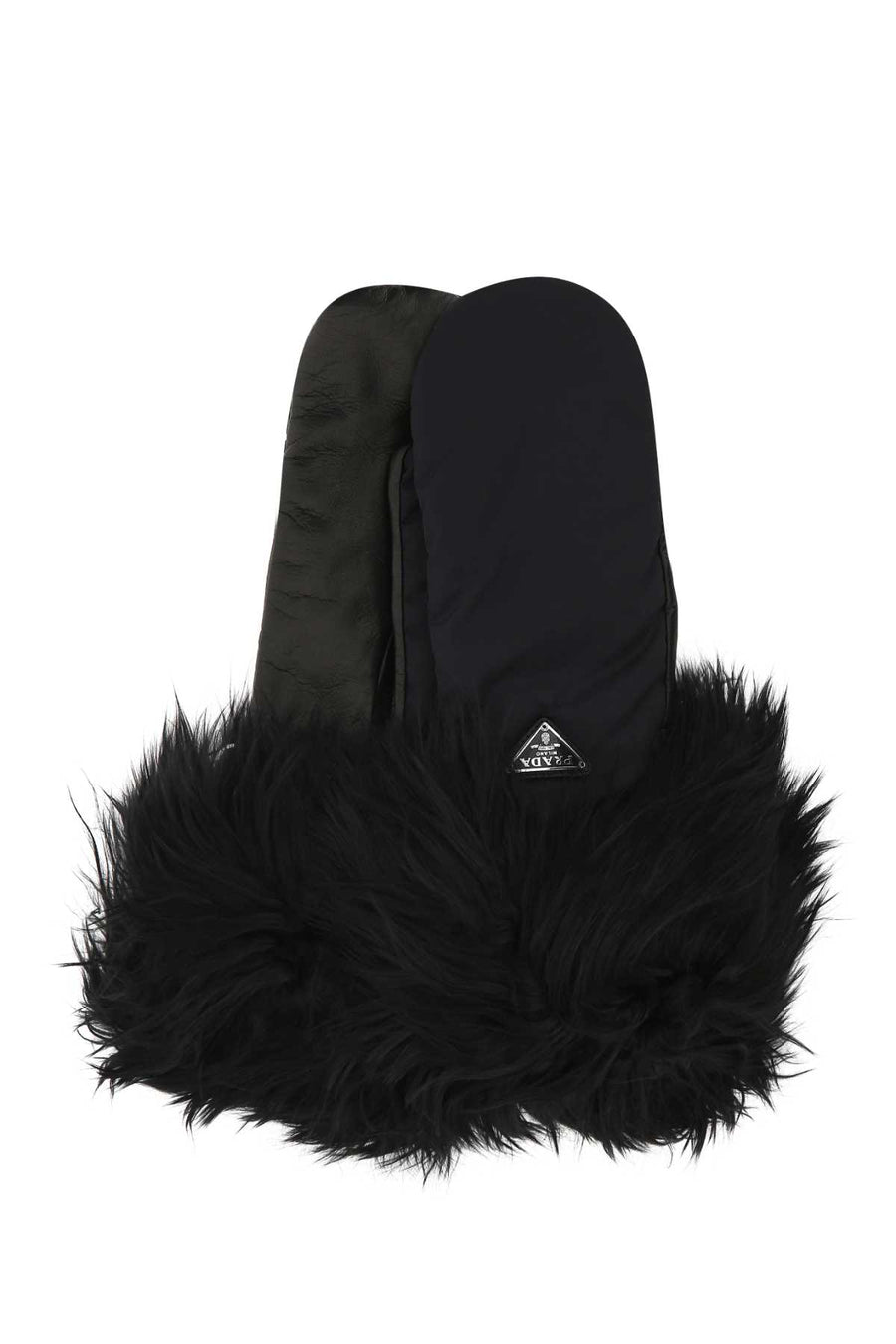Prada Nylon gloves in black
