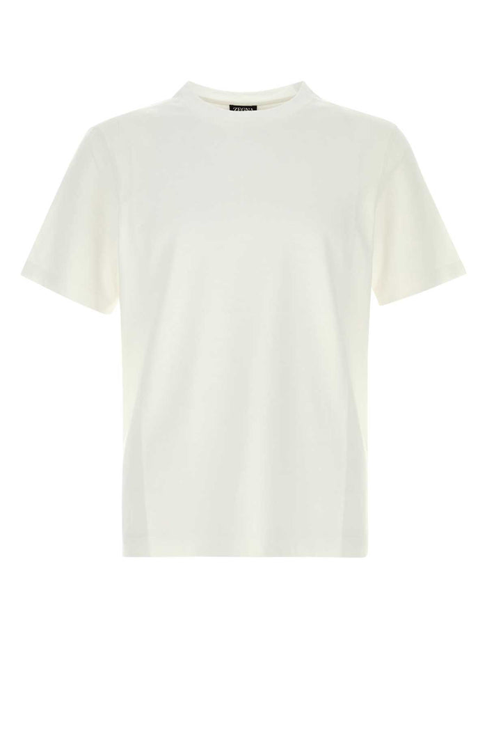 White Cotton T-Shirt N00 Exterior