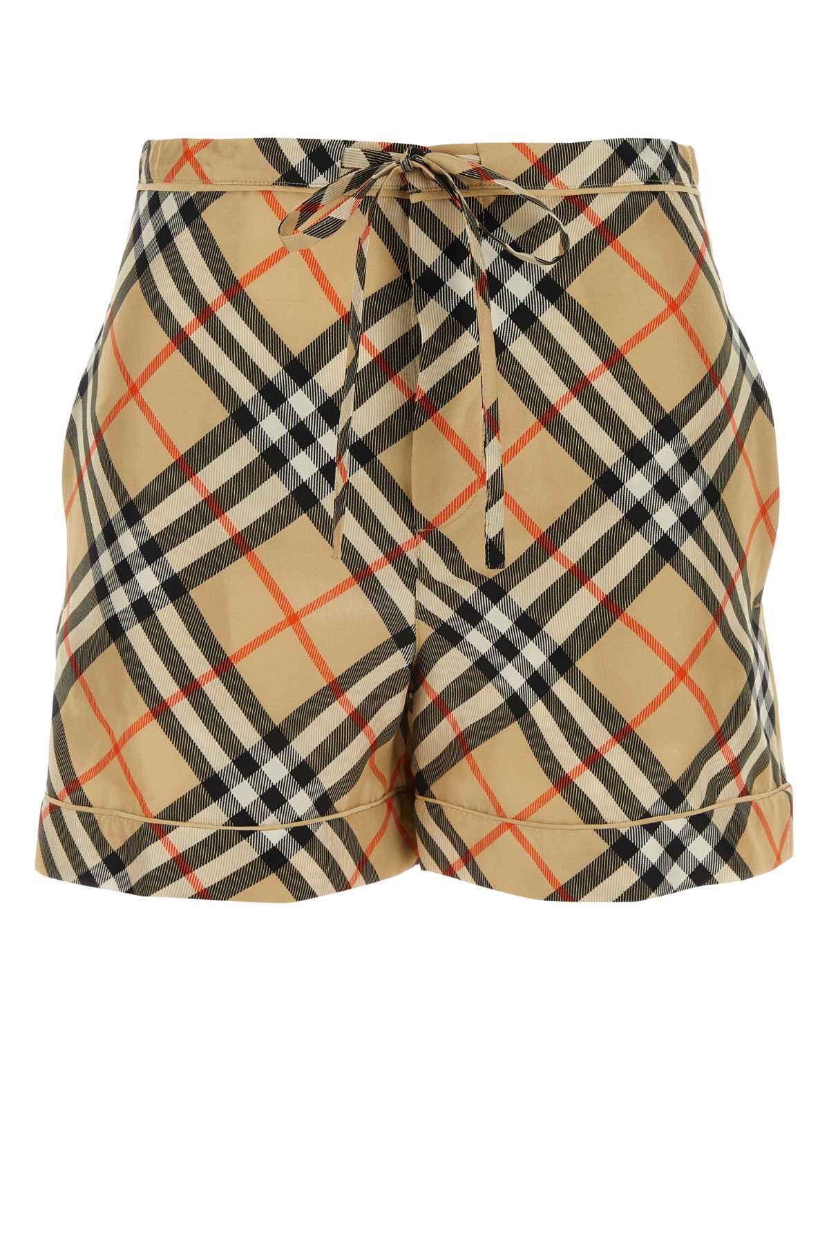 Printed Silk Shorts Sandipcheck Exterior