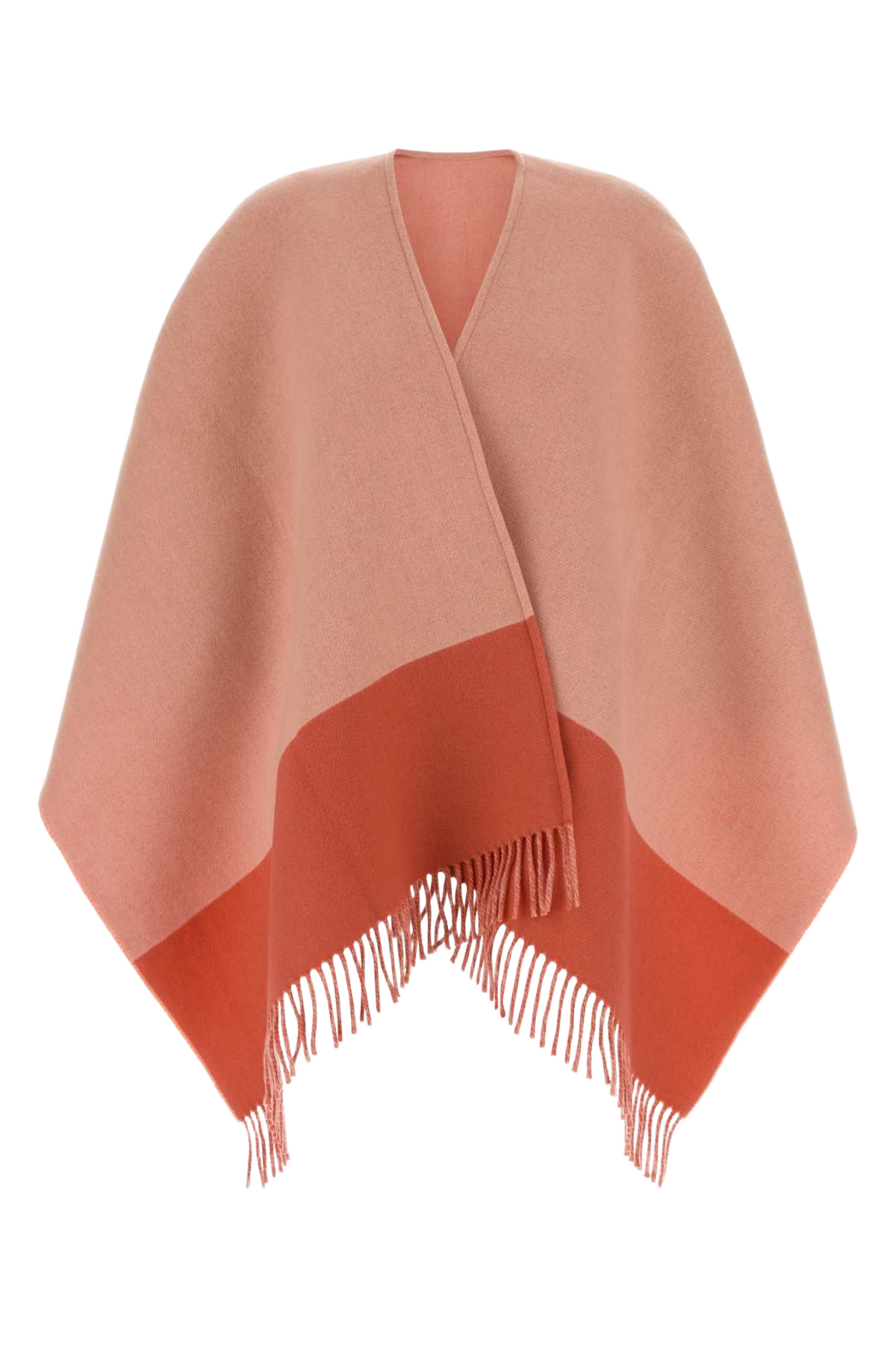 Pink Wool Blend Cape Roseatepink Wool/cachemire Cappotti