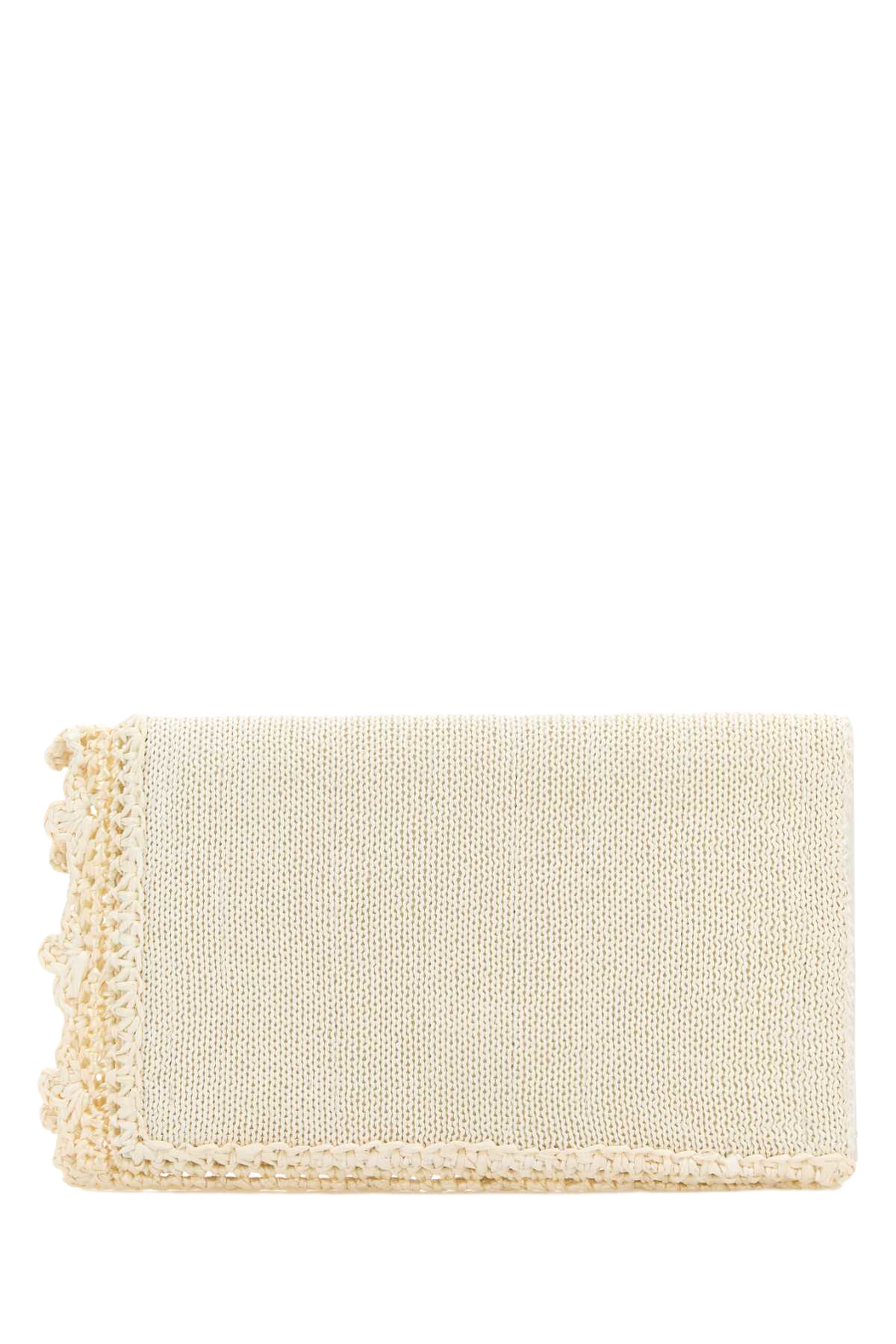 Ivory Crochet Clutch Offwhite