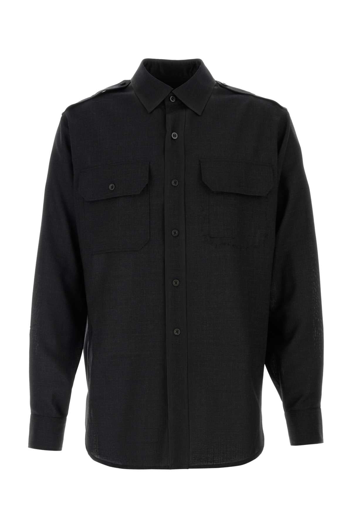 S50dt0059m35524 855m Charcoal Exterior: Wool Camicie