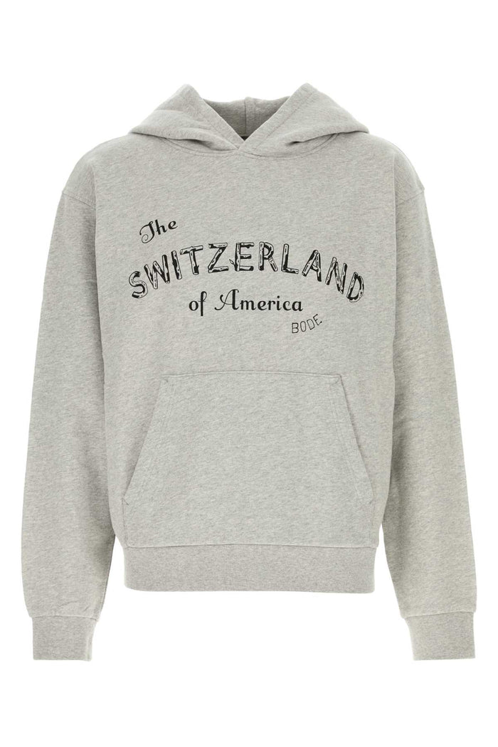 Grey Cotton Sweatshirt Exterior: Felpe