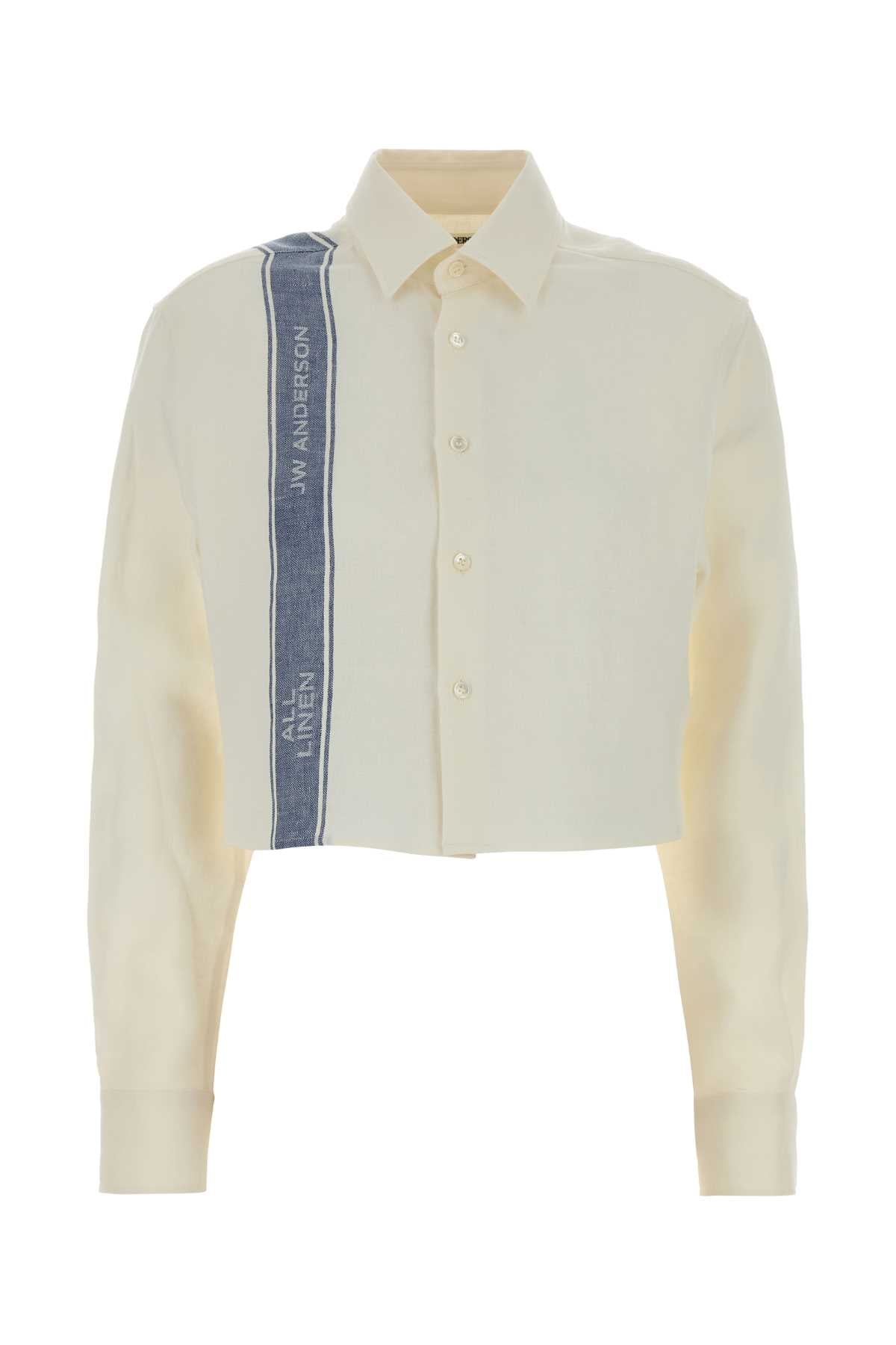 Ivory Linen Shirts Offwhiteblue Exterior: Camicie