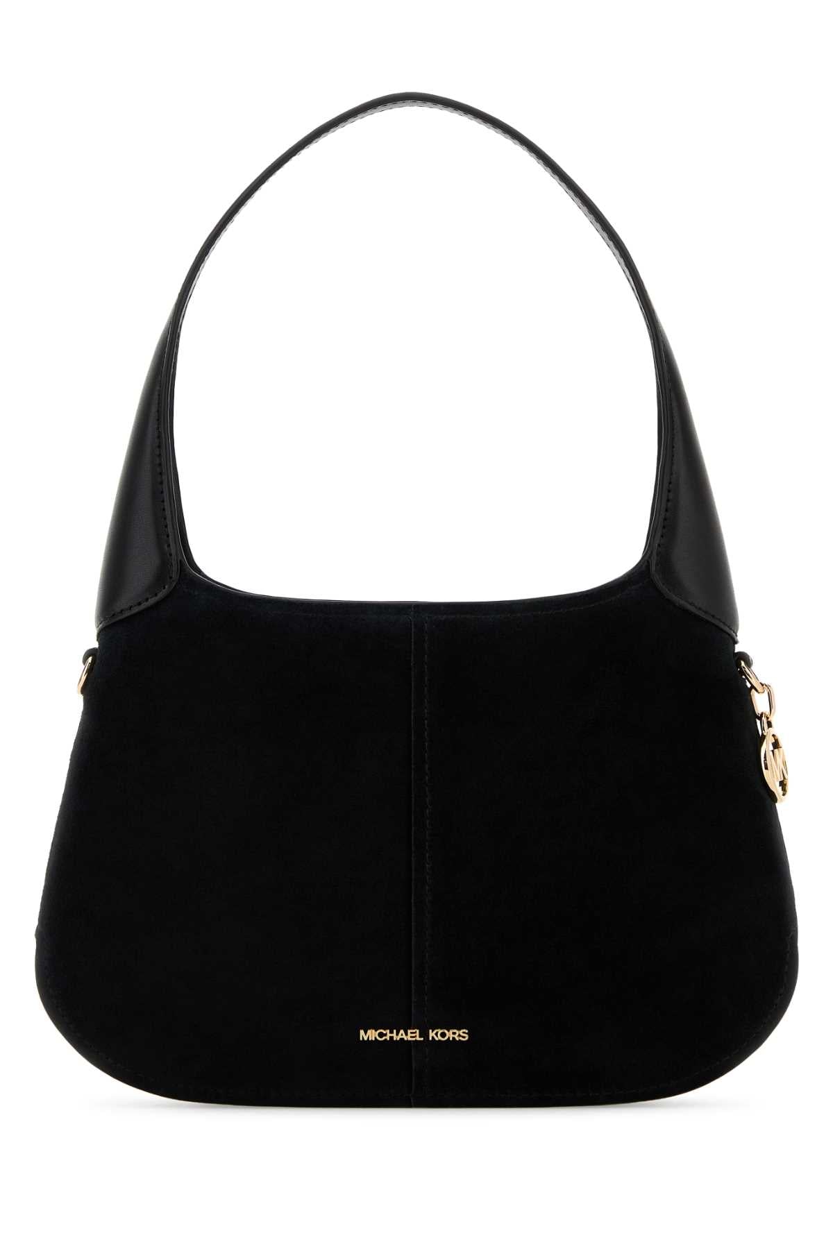 Black Suede Alice Shoulder Bag Cow Leather Borse A Mano