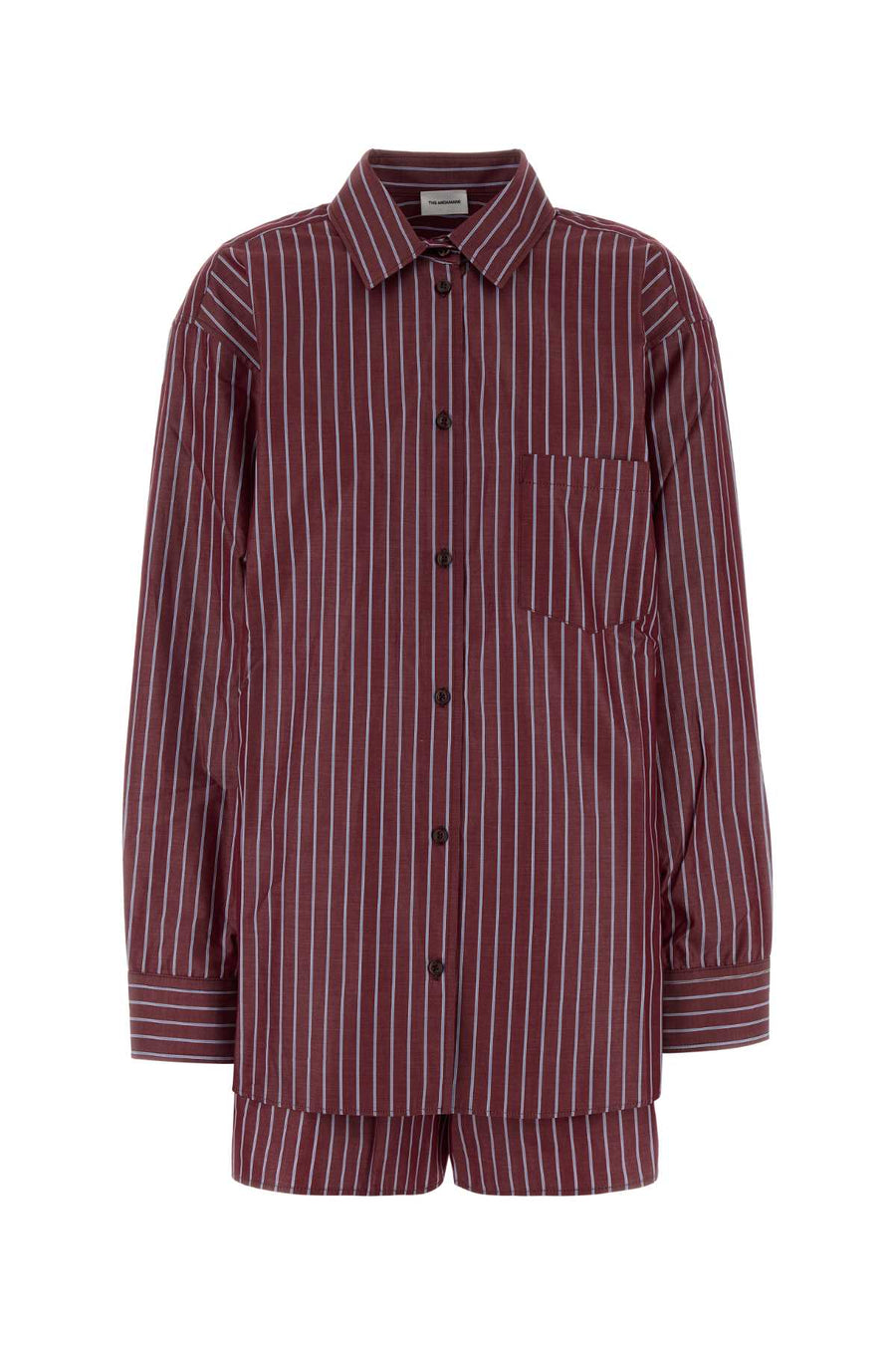 The Andamane Rigato 100% Cotton shirt in red