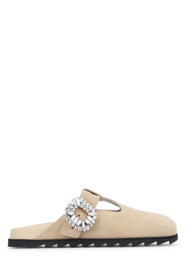 Roger Vivier Closed 100% Leather / Sole: Rubber mule in beige