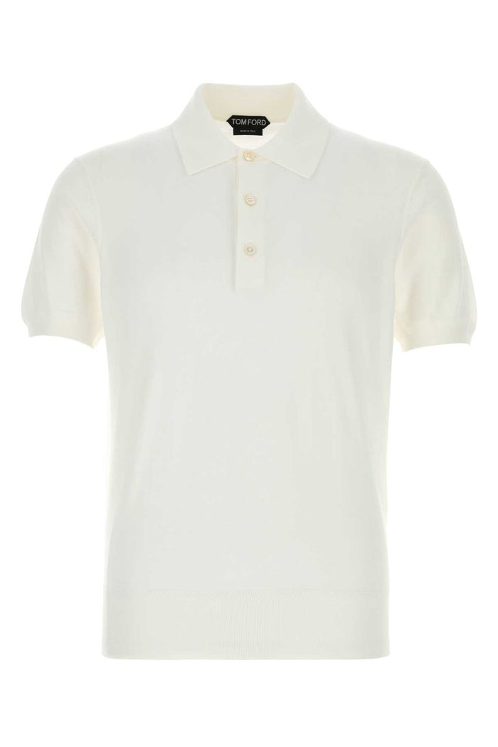 White Cotton Polo Shirt