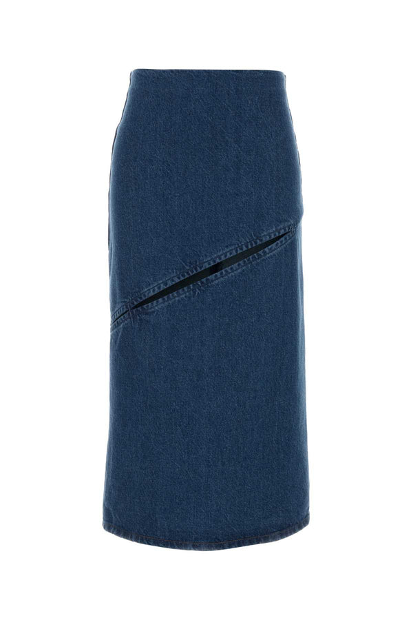 Jil Sander 100% Cotton skirt in blue