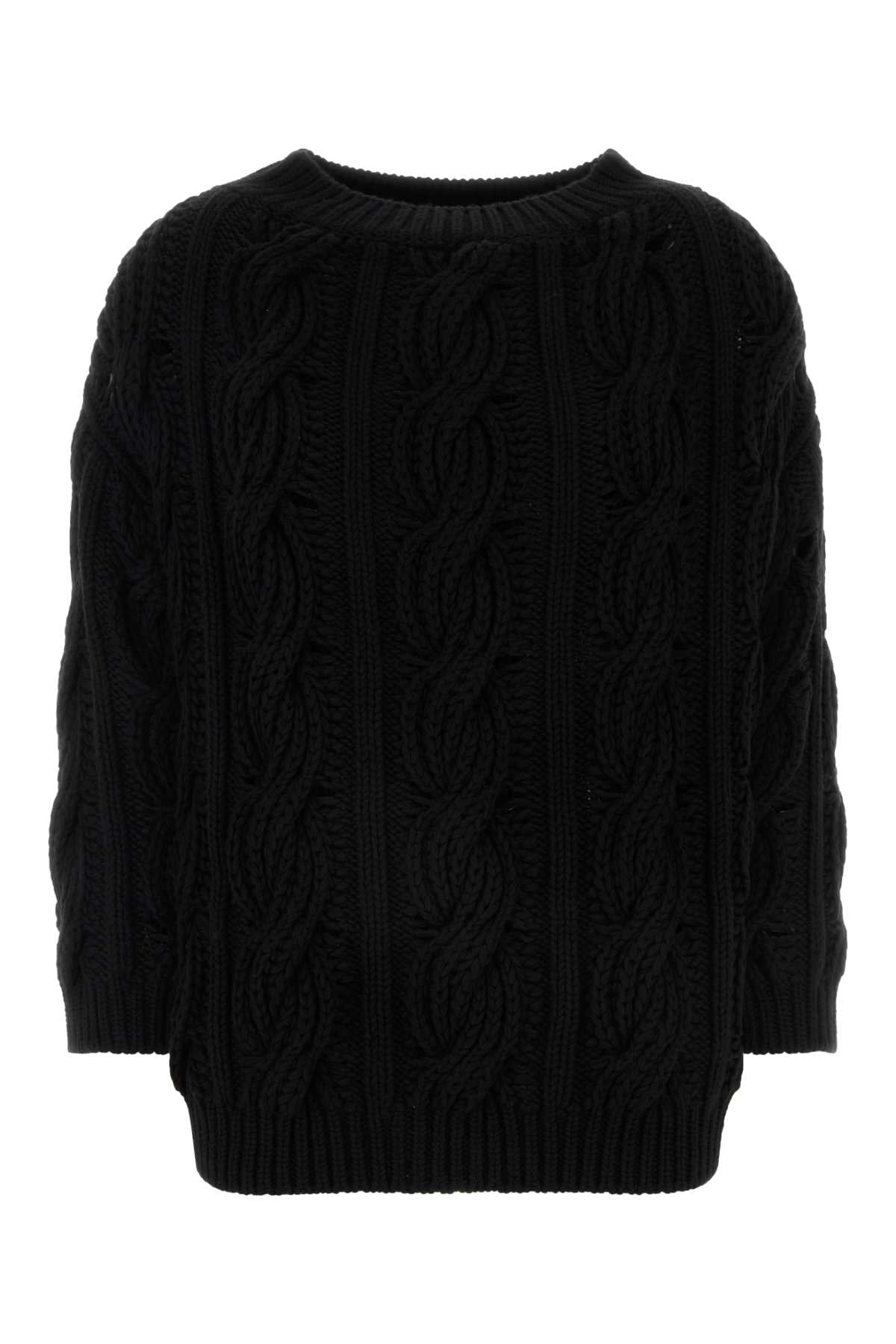Black Wool Sweater Nero Exterior: Virgin Maglieria