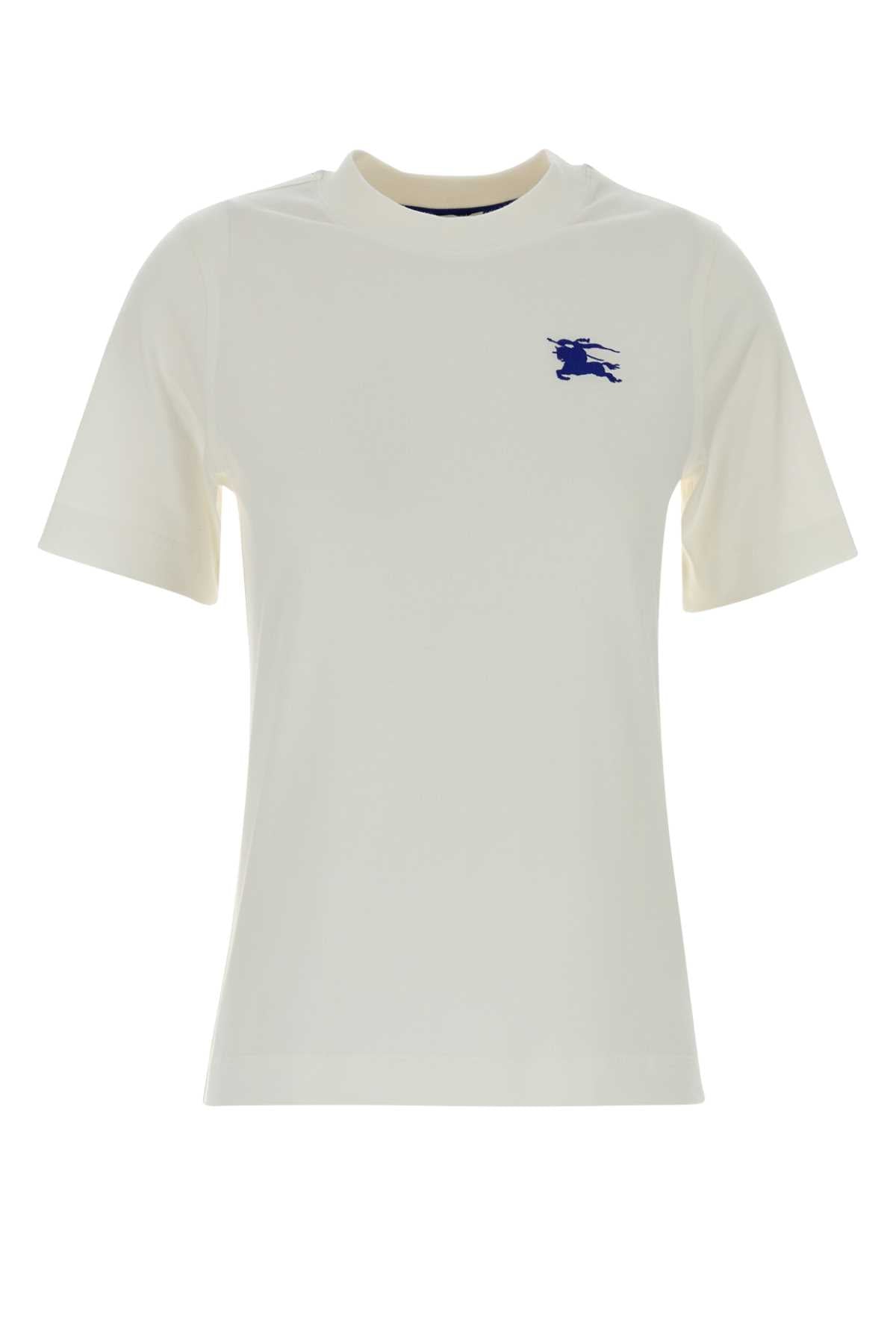 White Cotton T-Shirt Salt