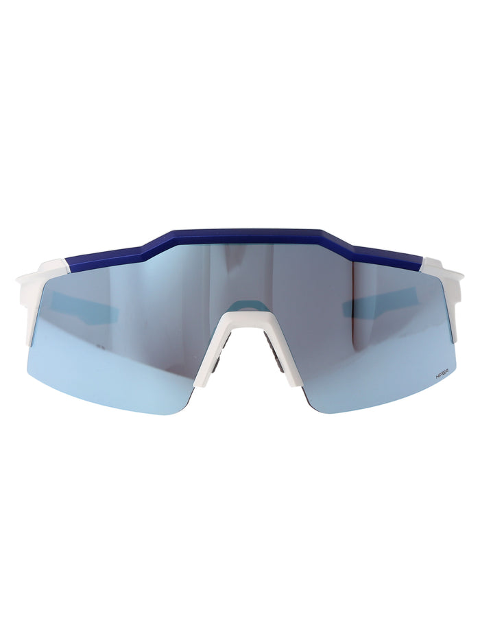 Speedcraft Sl Matte White/metallic Blue - Hiper Multilayer Mirror Lens Acetate Sunglasses
