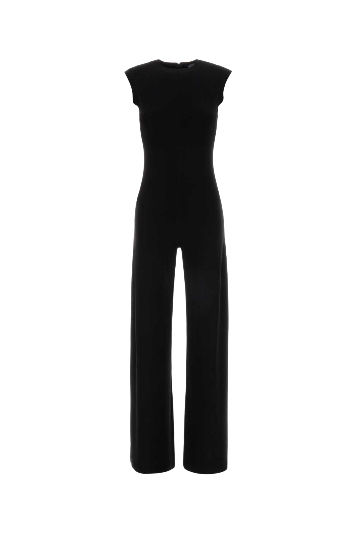 Black Jersey Jumpsuit Exterior: Polyester Elastane Tute