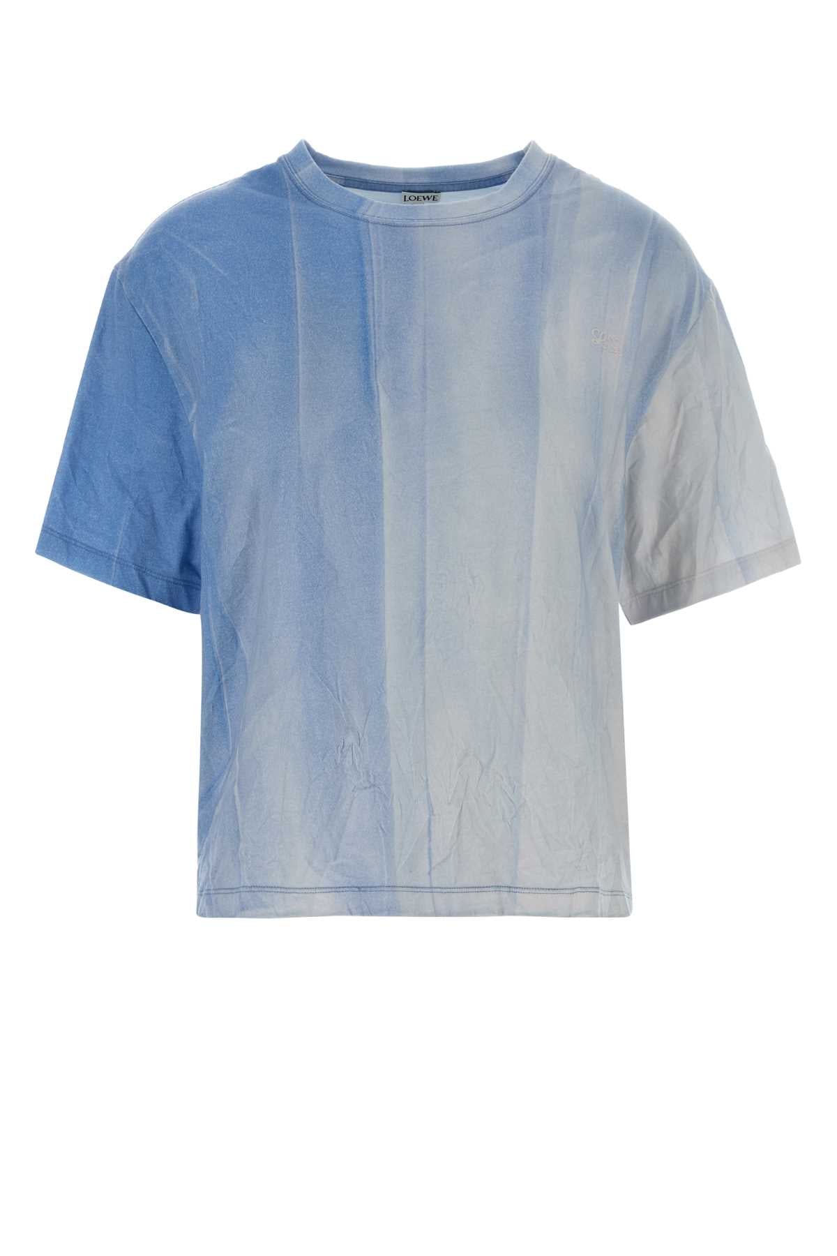 Light Blue Exterior: Polyester Cotton T-shirt