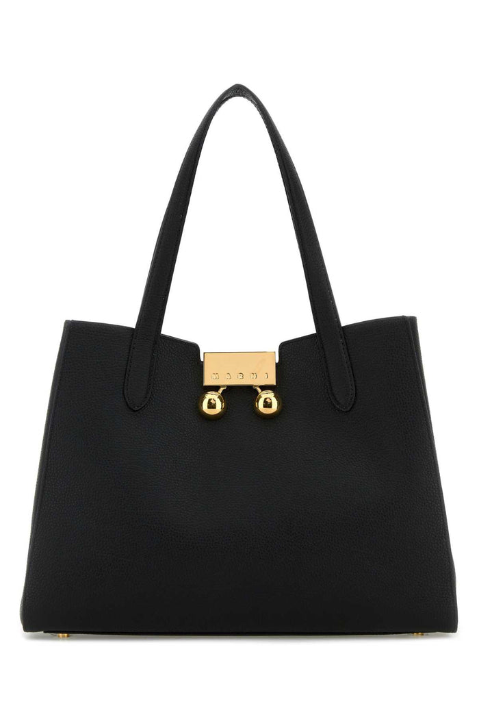 Black Leather Trunkaroo Shoulder Bag Borse A Mano