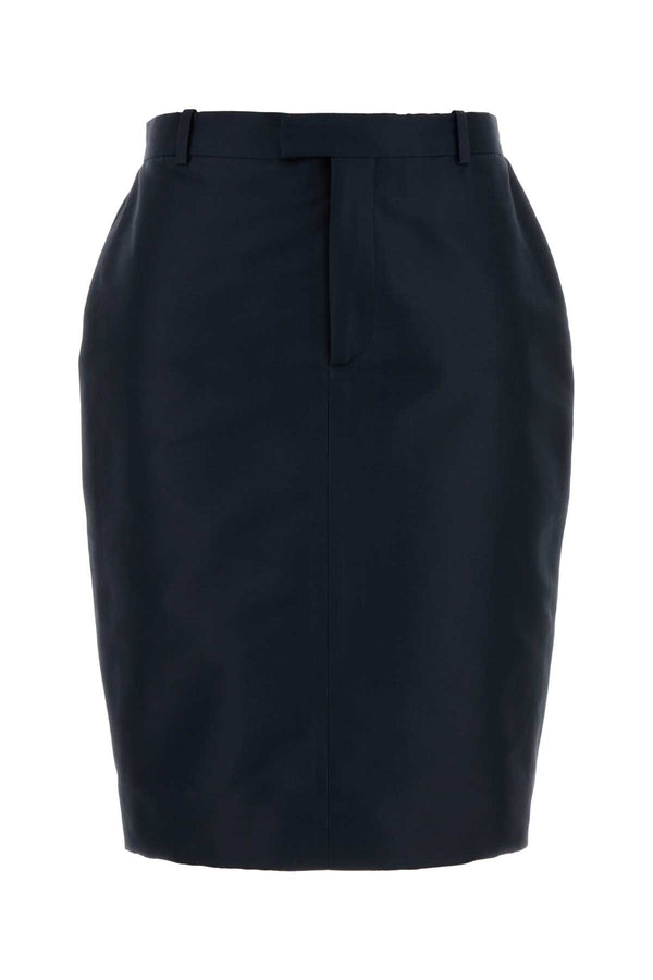 Gucci 100% Silk (Exterior); 75% Acetate skirt in navy