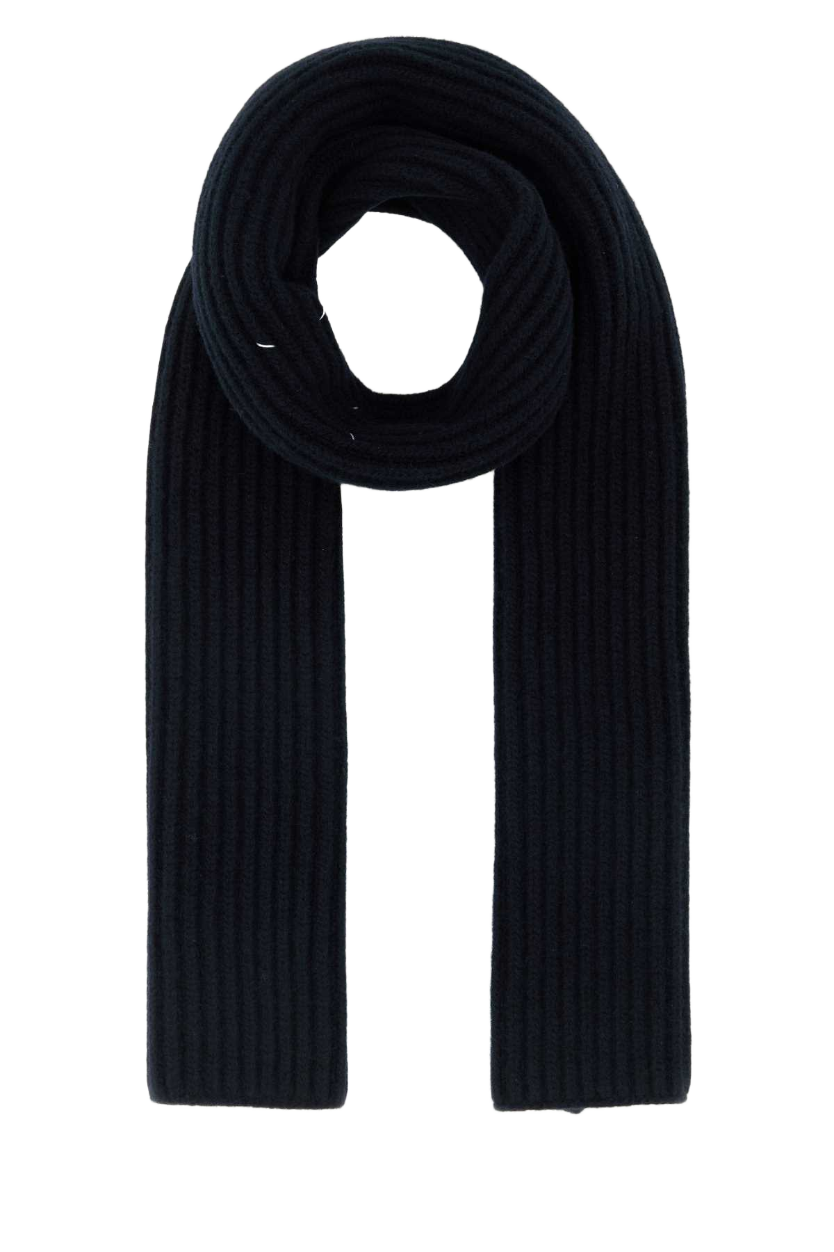 Midnight Blue Wool Scarf Navy Exterior: Virgin Sciarpe E Foulard