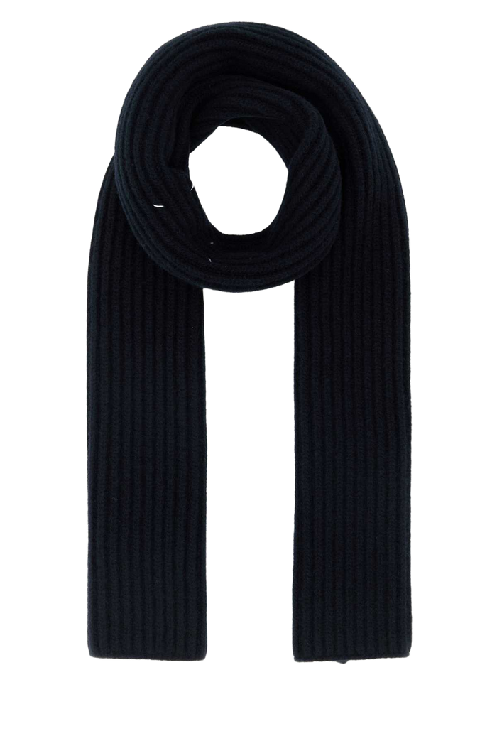 Midnight Blue Wool Scarf Navy Exterior: Virgin Sciarpe E Foulard
