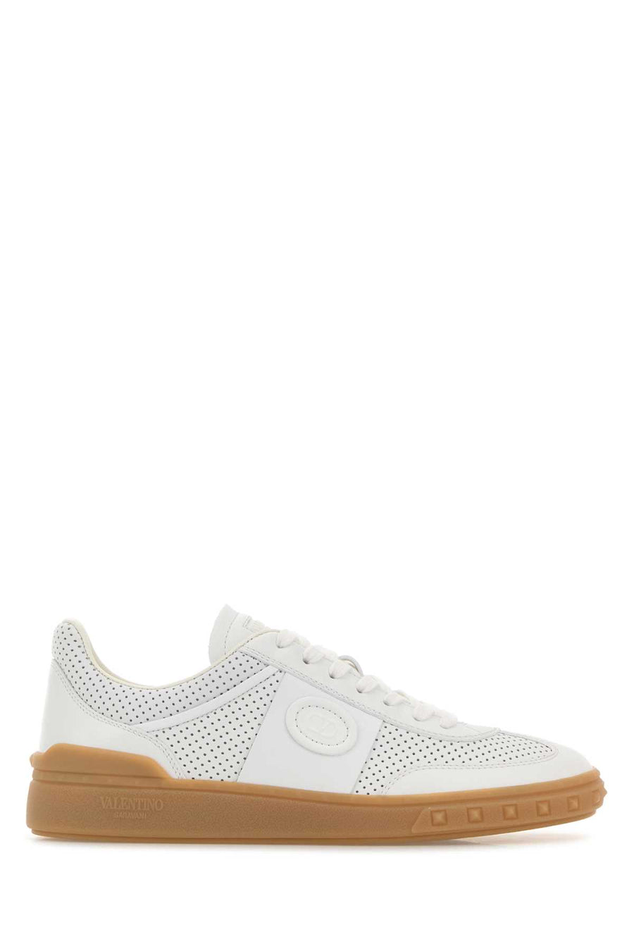 Valentino Garavani Upvillage Exterior: 100% Leather; Interior: 100% Leather; Sole: Rubber sneaker in white