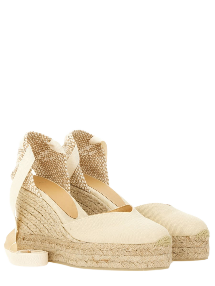 Espadrille Clear Ivory Organic Cotton Wedges