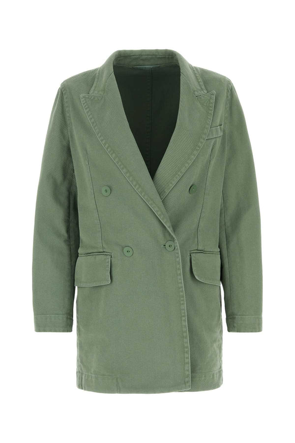 Max Mara 100% Cotton blazer in green