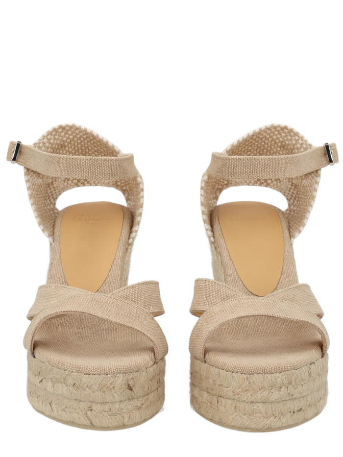 Espadrille Bruna Beige Organic Cotton Wedges
