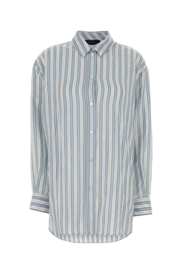 Gucci 100% Silk shirt in blue