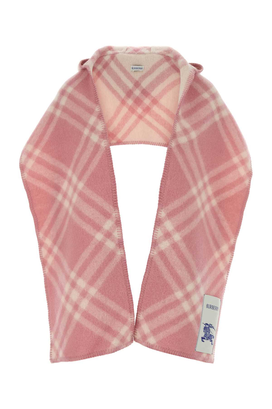 Burberry Tbar 100% Wool scarf in pink