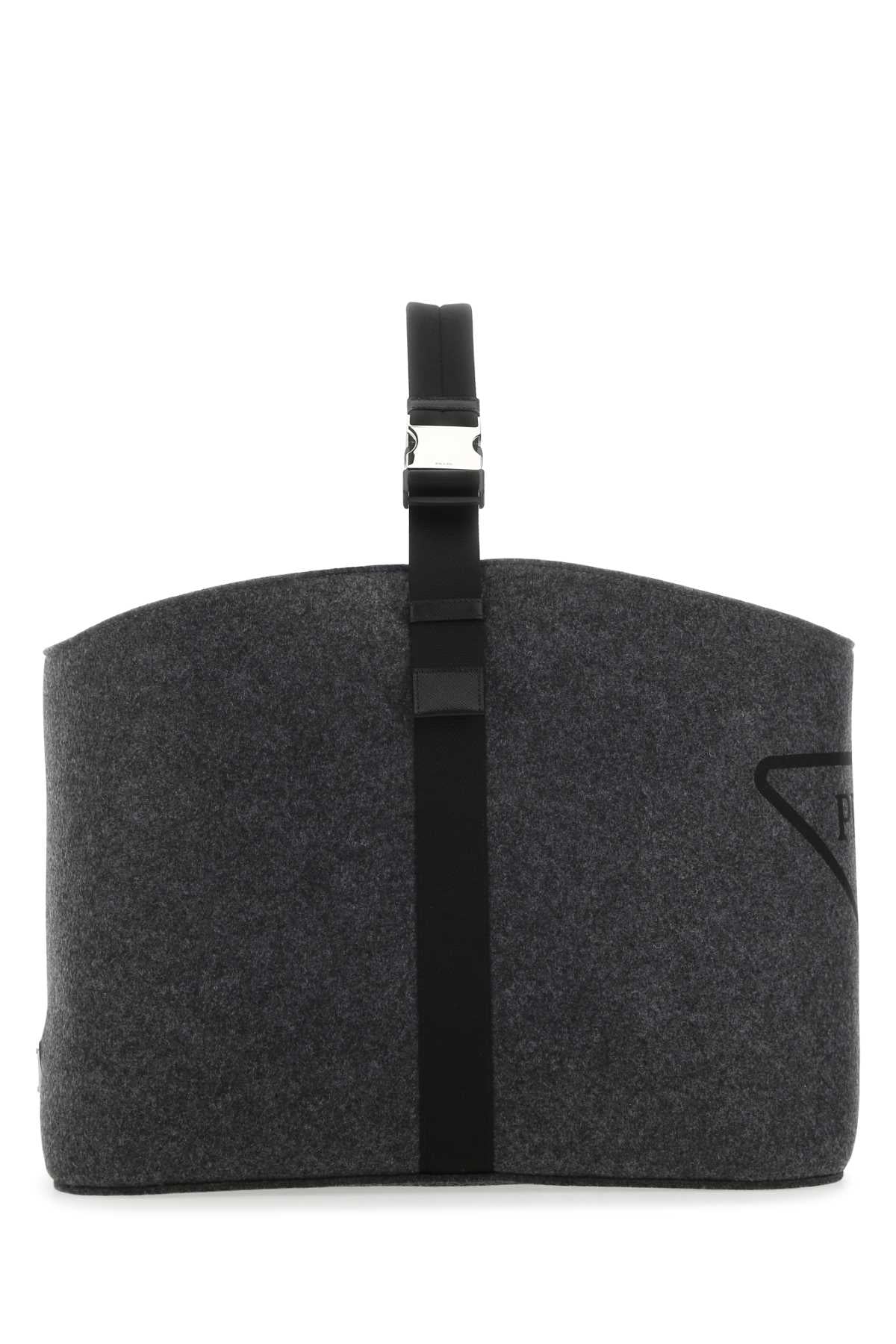 Grey Felt Log Holder Antracite Poliammidericiclata-vitello Extra-oggettistica