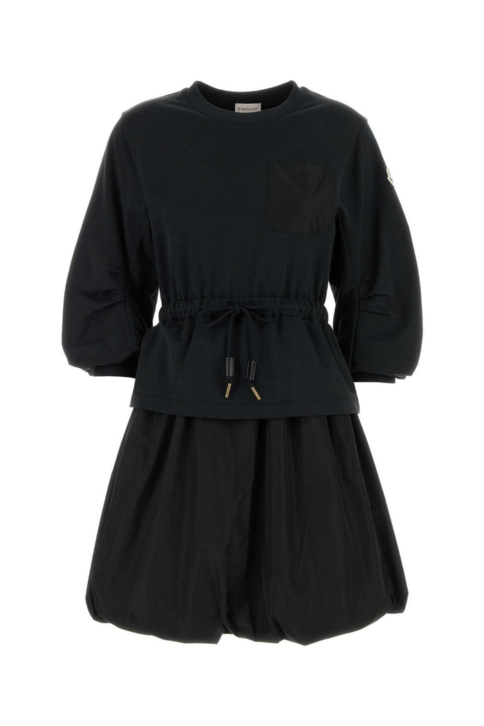 Black Cotton Sweatshirt Dress 999 Abiti