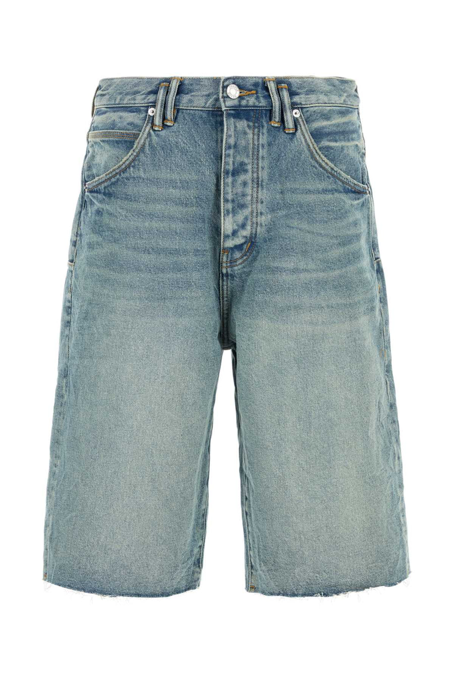 Purple Denim Midindigo 100% Cotton denim shorts in blue