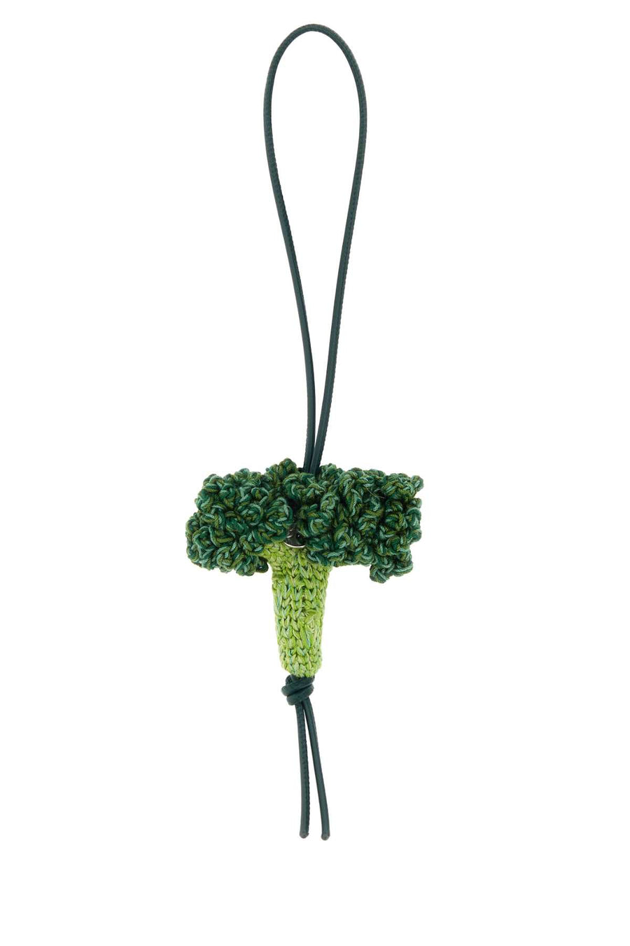 Green Crochet Broccoli Charm Portachiavi