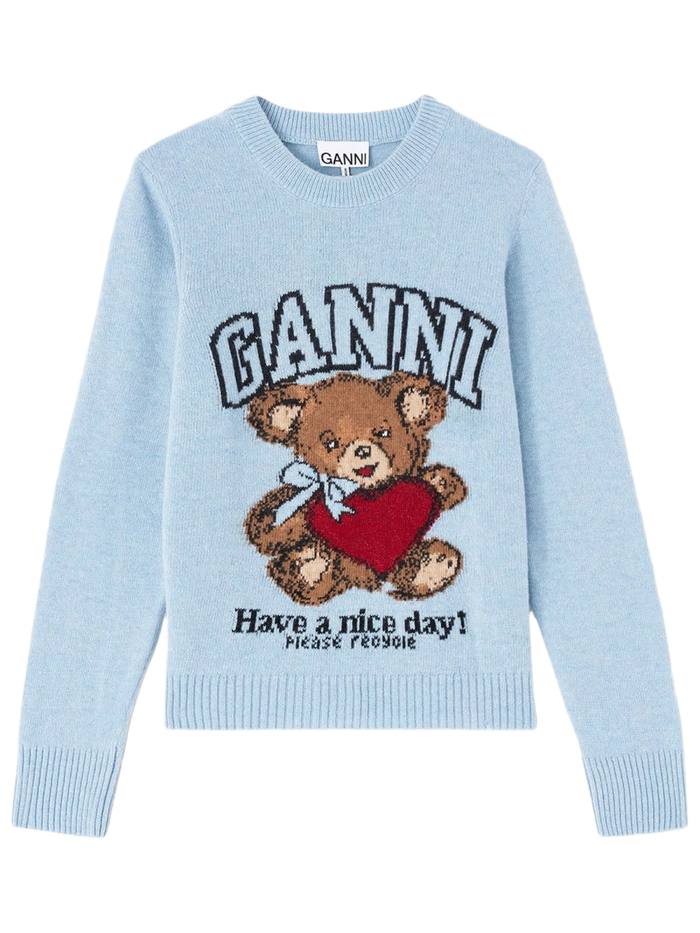 Wool Jersey. Azure Sweater