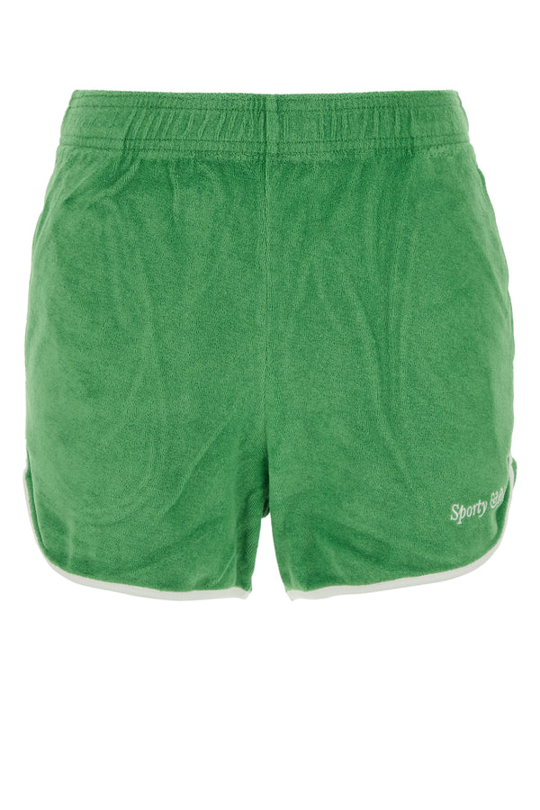 Sporty & Rich 100% Cotton shorts in green