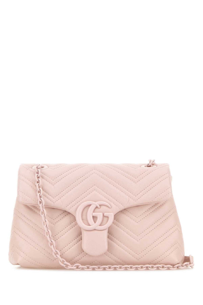 Pink Nappa Leather Small Gg Marmont Shoulder Bag Ladypinladpladp Calf Skin Borse A Tracolla