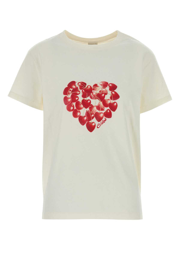 Chloé 100% Cotton t-shirt in white