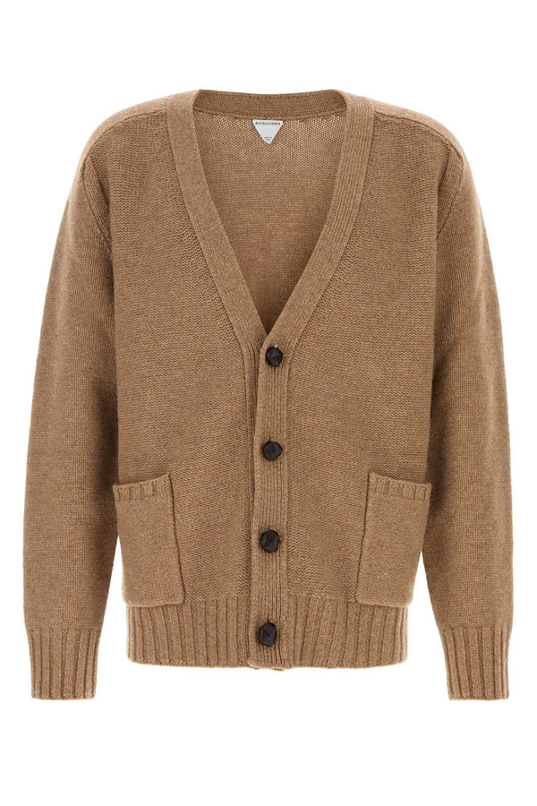 Bottega Veneta 100% Wool cardigan in caramel