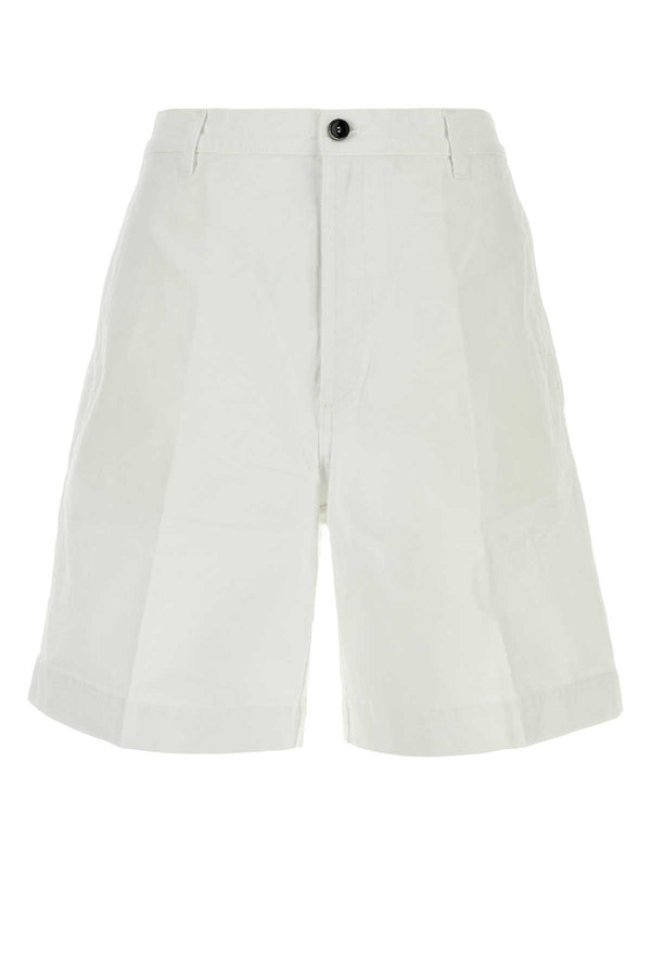 Nine In The Morning 100% Cotton bermuda shorts in white