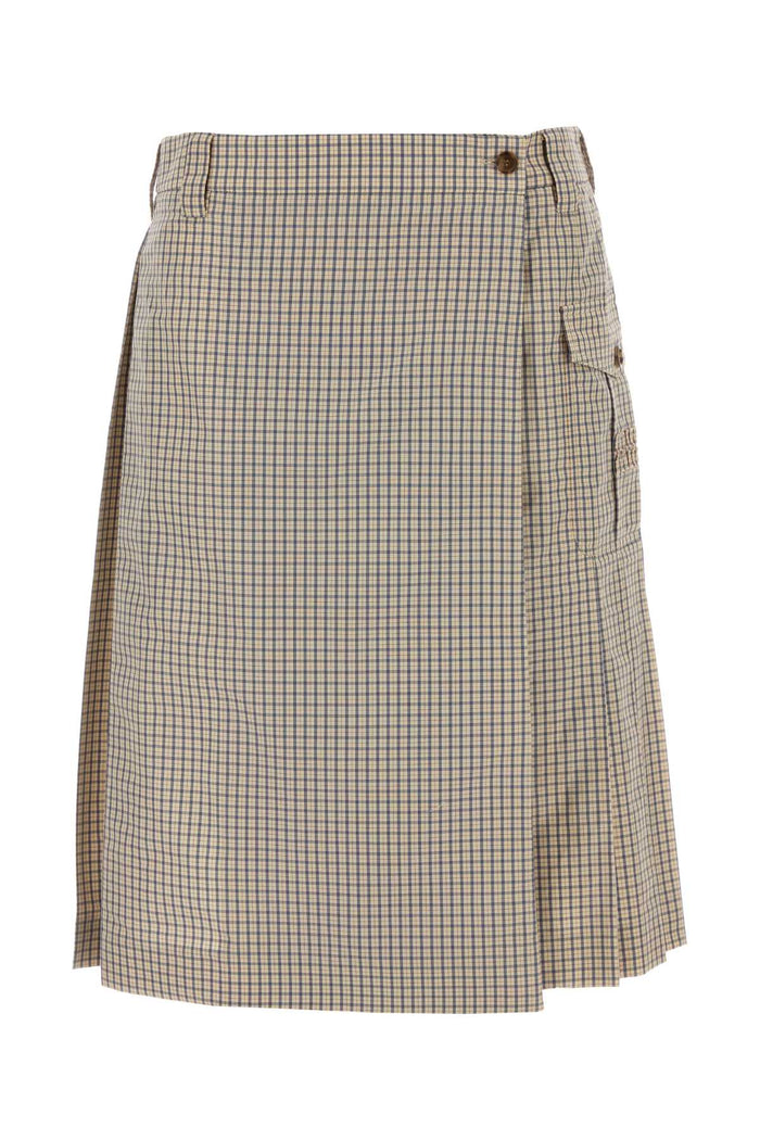 Embroidered Nylon Blend Skirt Sabbia Gonne