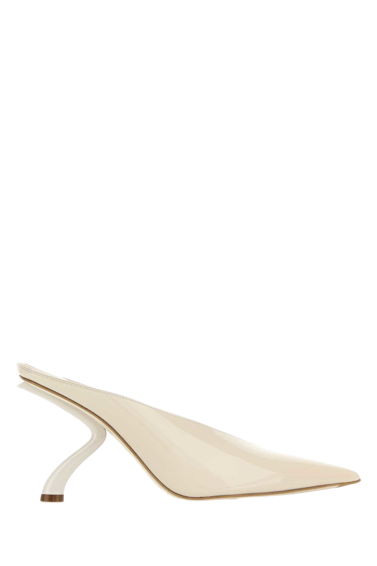 Ivory Leather Itaca Sabot Mascarponebiscottomascarpone Scarpe Con Tacco