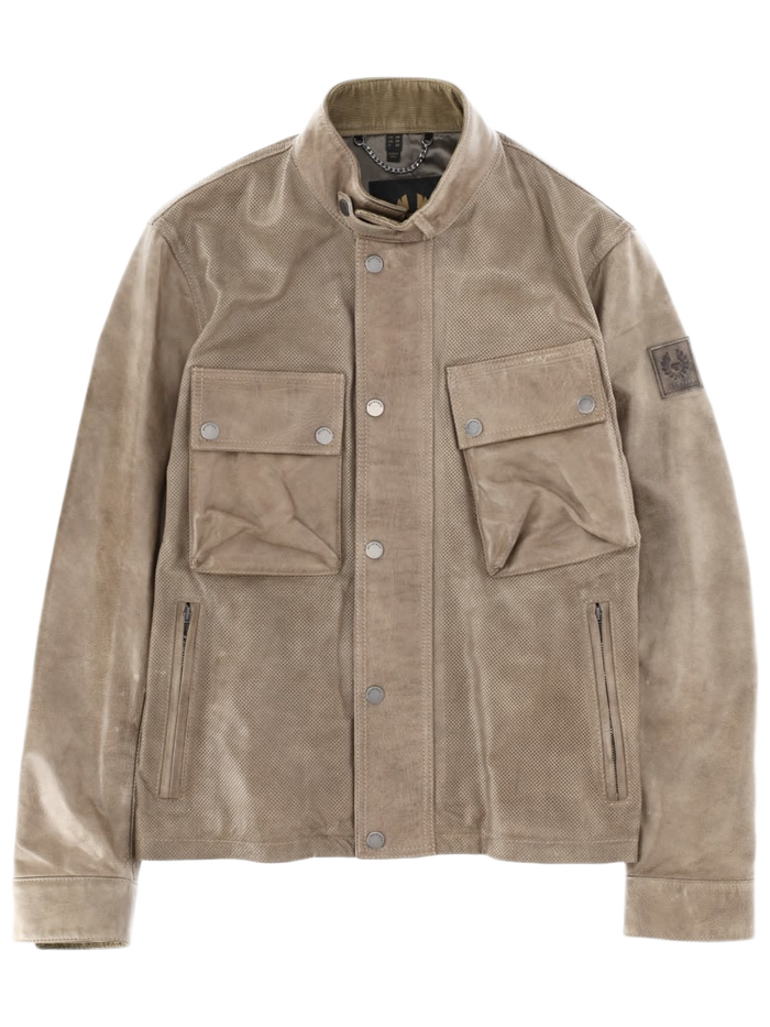 Racemaster Air Jacket Beige Cow Leather