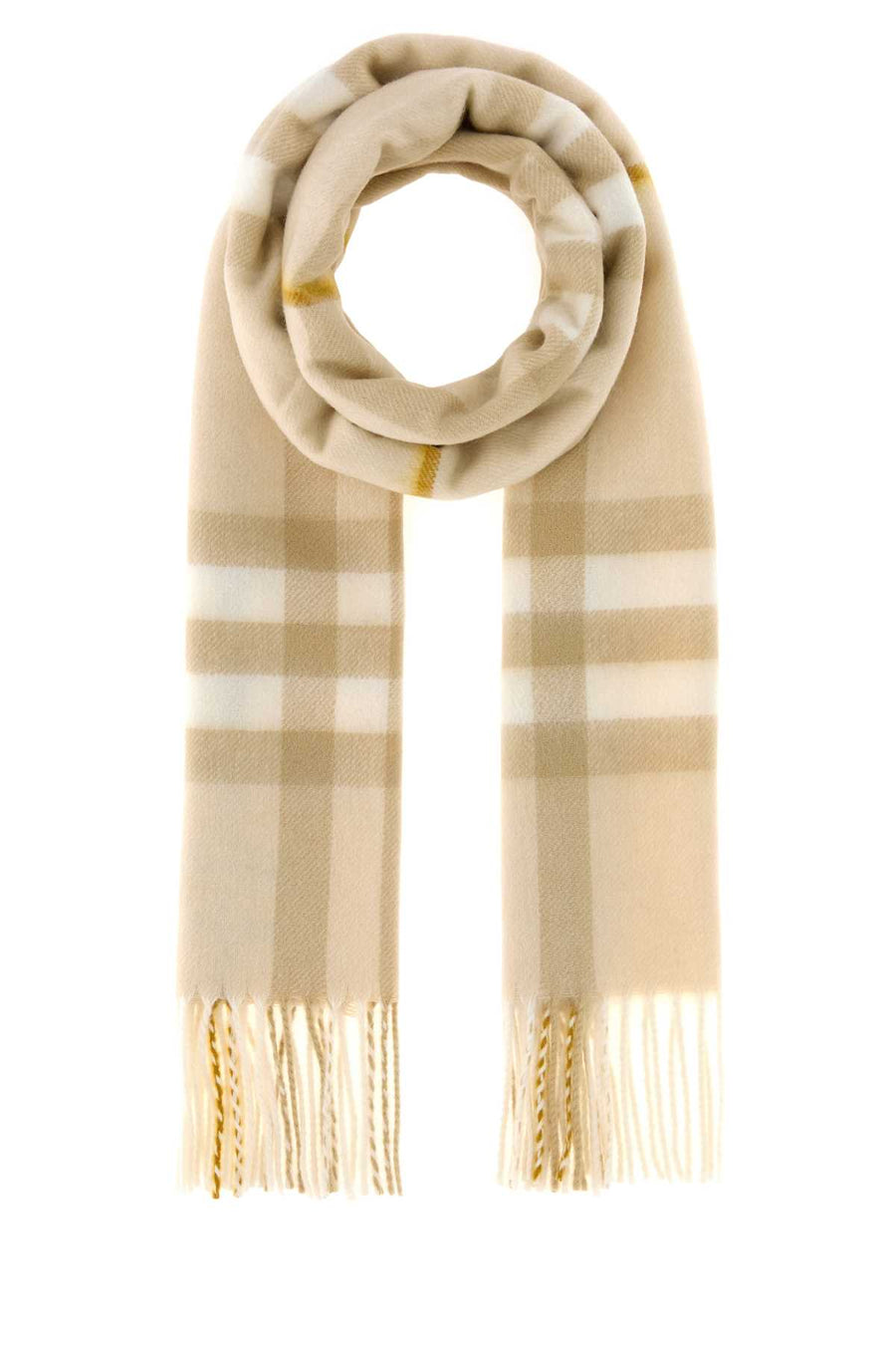 Burberry Giant 100% Cashmere scarf in beige