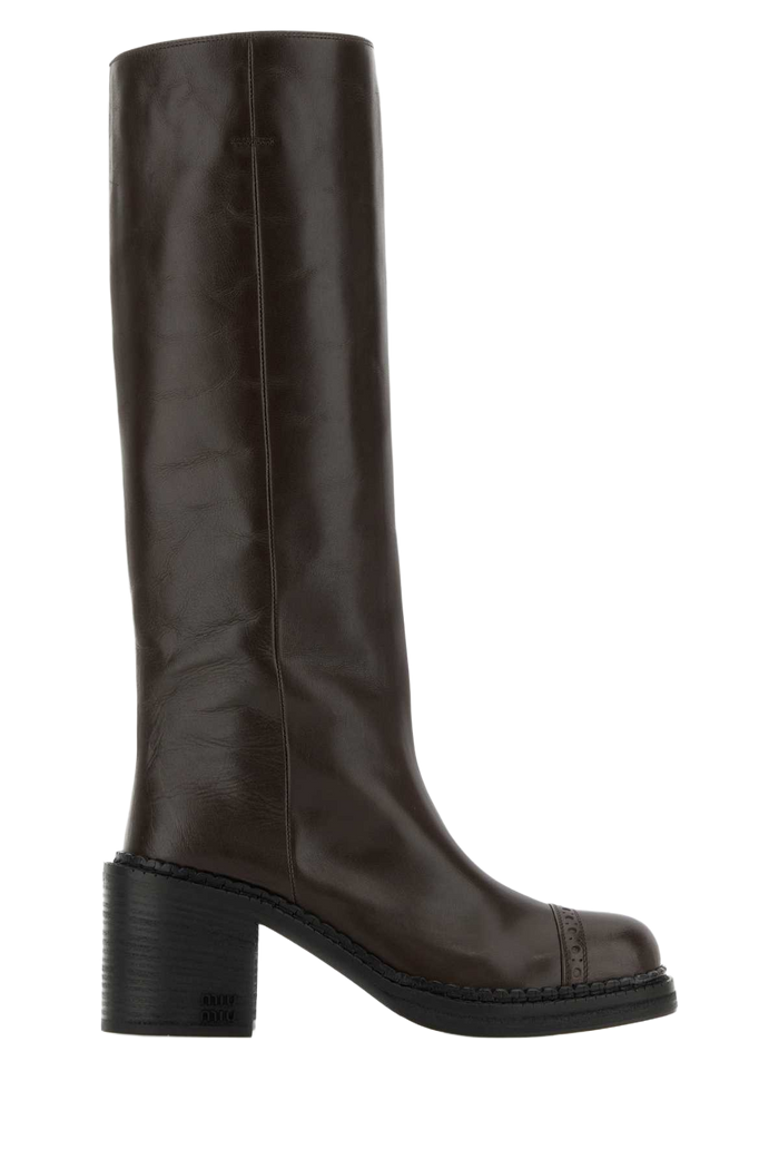 Chocolate Leather Boots Moro Stivali