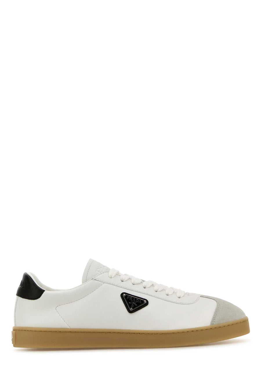 Prada Lane 100% lamb leather / 100% calf leather sneaker in white