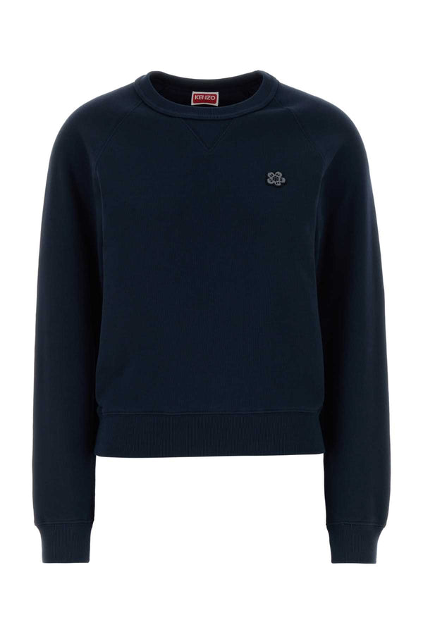 Kenzo Flower 100% Cotton sweatshirt in navy