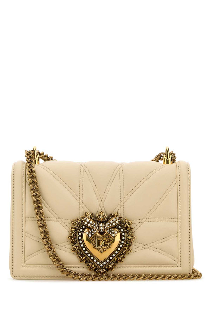 Ivory Nappa Leather Devotion Shoulder Bag Burro Borse A Tracolla