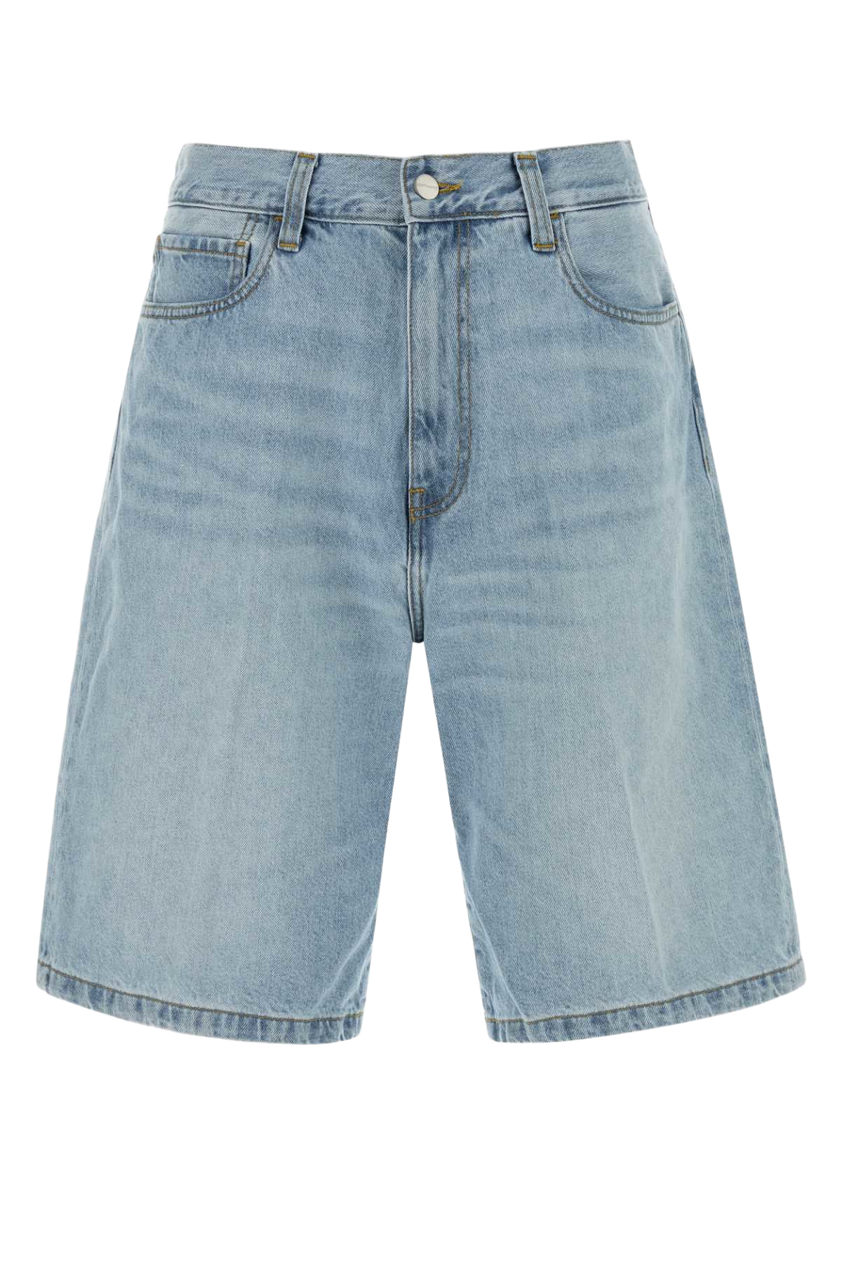 Denim Landon Short Blueheavywornbleached Exterior: Cotton