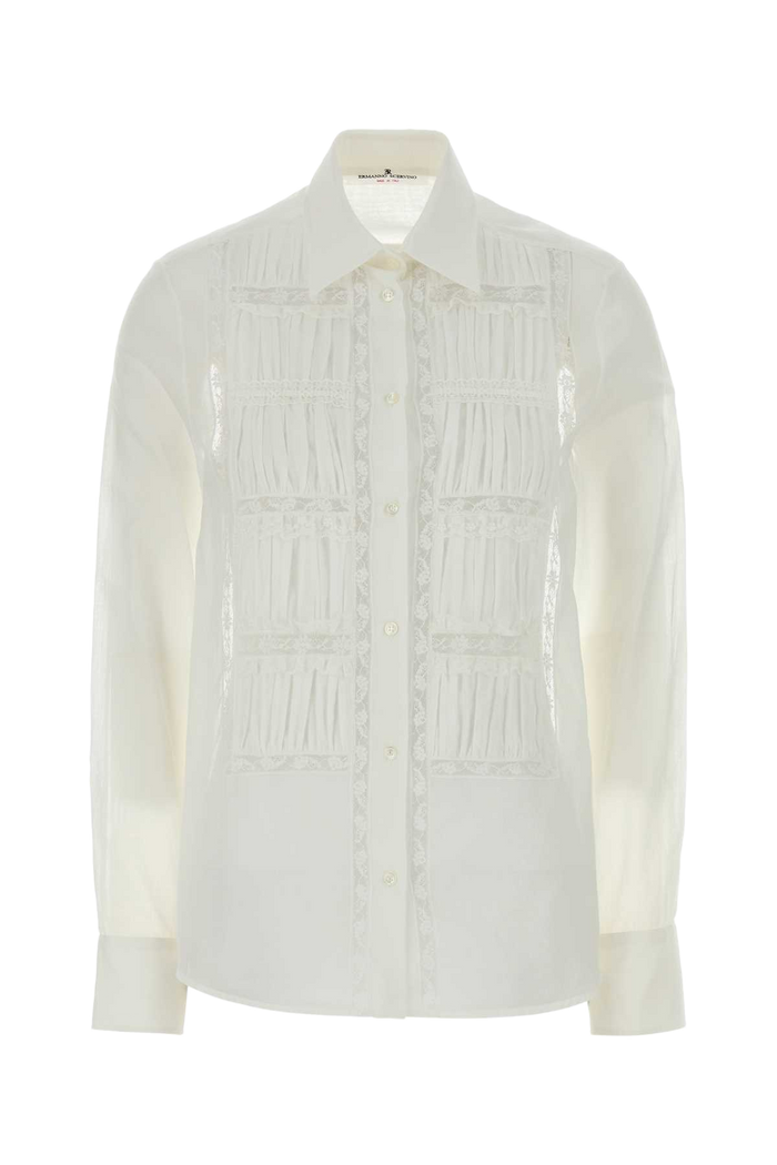 White Cotton Shirt Bianco Exterior: Camicie